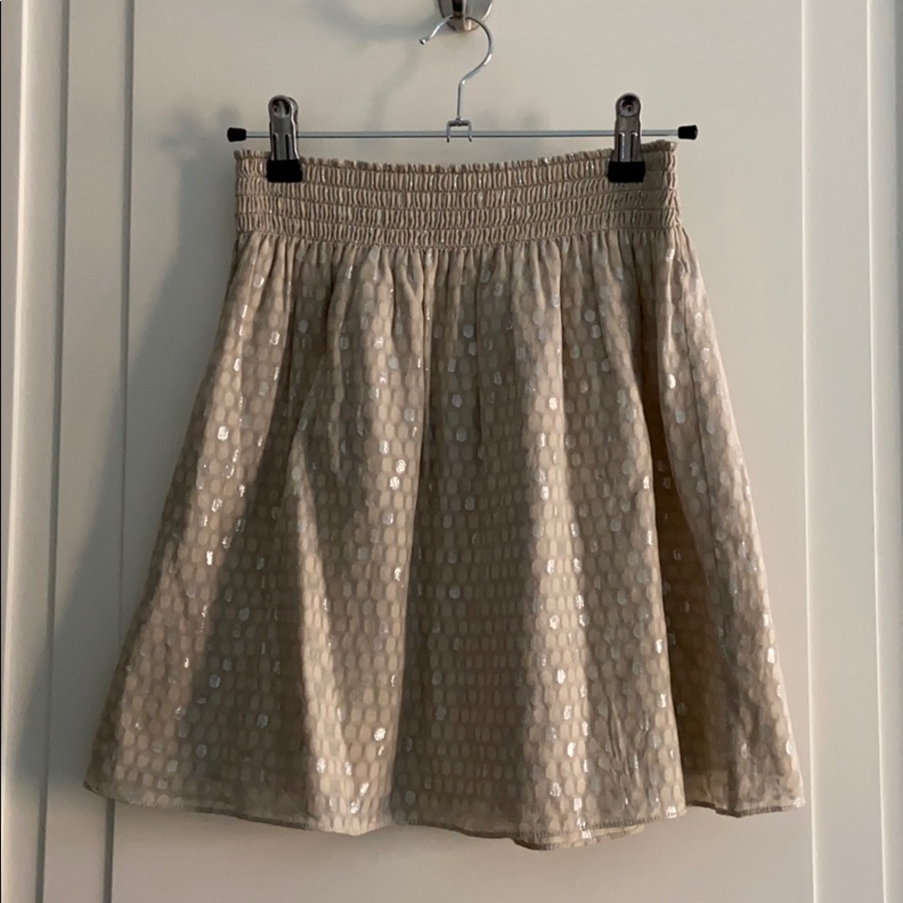 Club Monaco metallic mini skirt